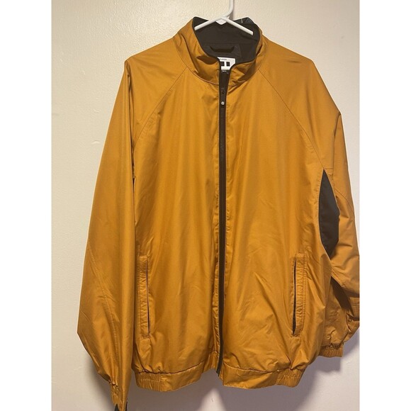 FootJoy Dryjoys Orange Jacket Mens XL Tour Collection Golf Rain Wind Full Zip - Picture 1 of 8